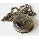 Reloj de bolsillo retro vintage con cadena y relieve figura Aguila